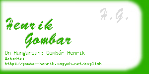 henrik gombar business card