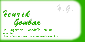 henrik gombar business card